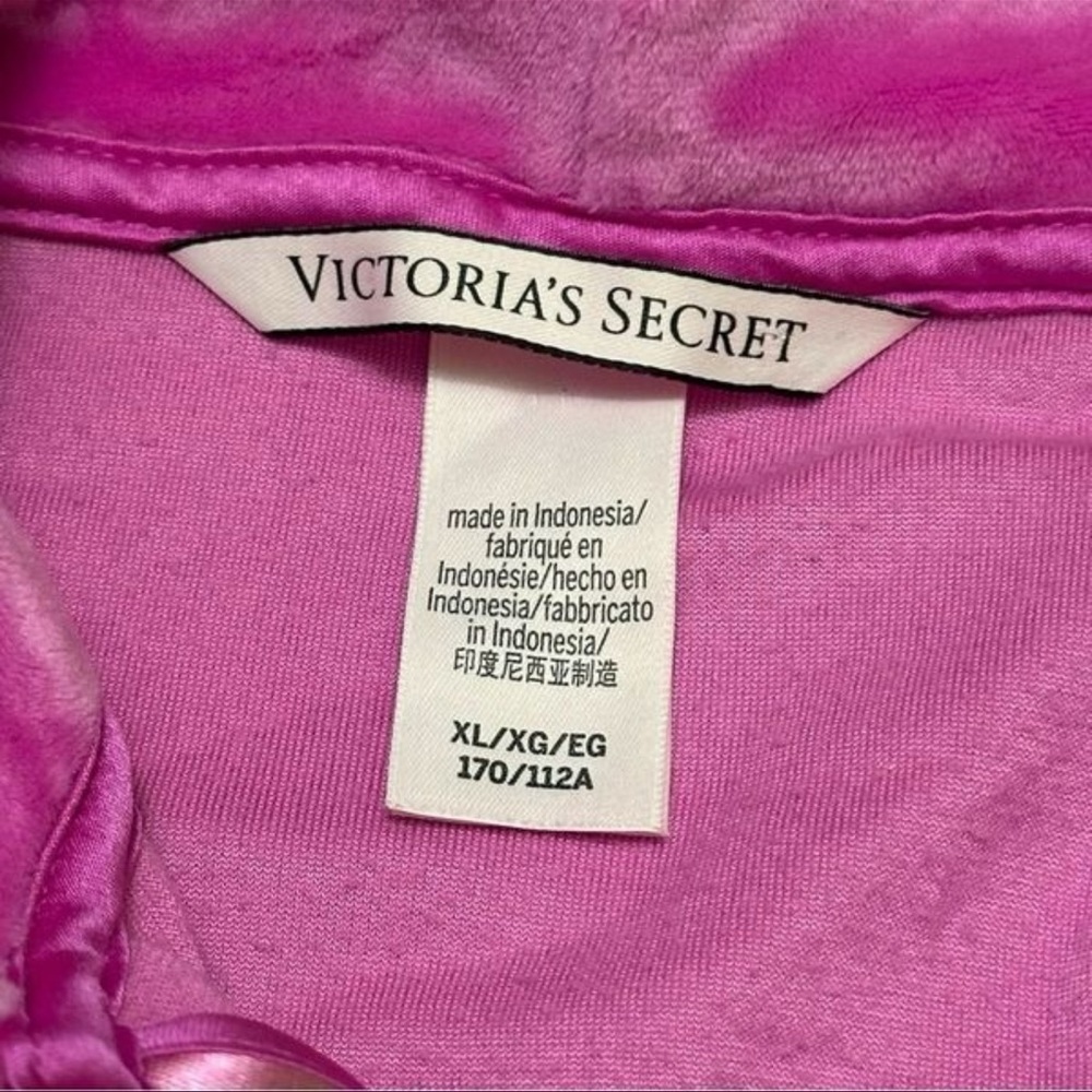 Victoria's Secret Fuchsia Zip-Up Hoodie velour XL - Picture 4 of 8